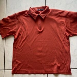 Casual Brown Polo Shirt with Short Sleeves